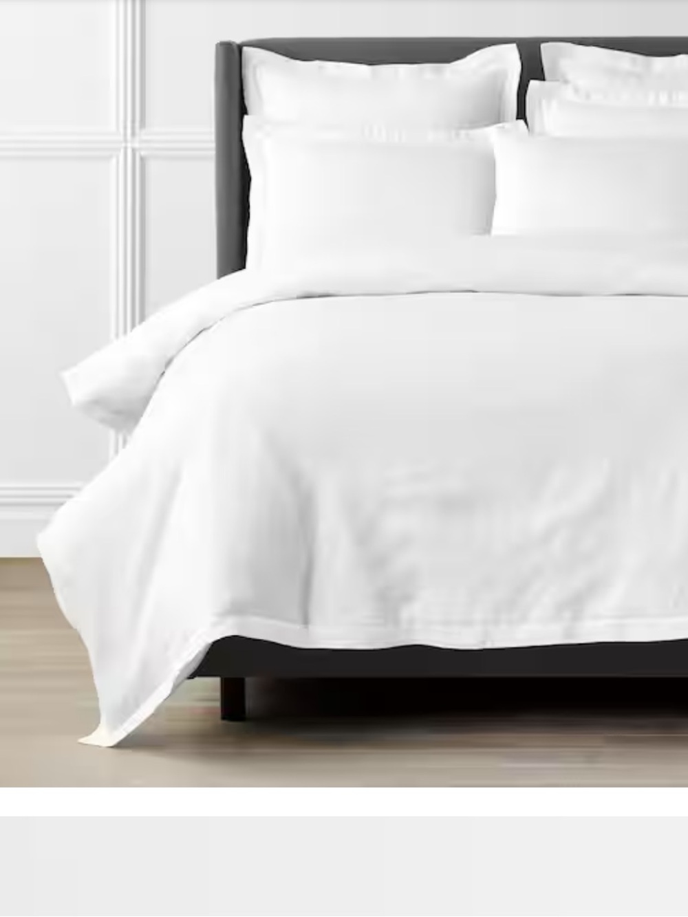 The Company Store White 100% Linen Comfort Wash Twin Duvet Cover NWT 2 Available